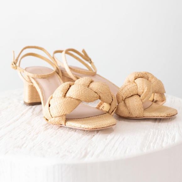 Loeffler Randall Avril Raffia Sandals - Picture 1 of 9
